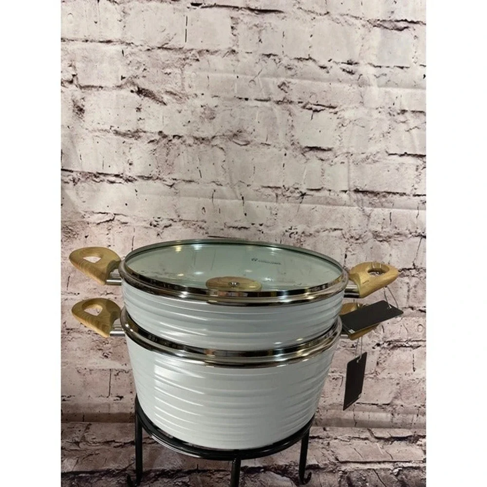 Master Class 4 Pc. Cookware Set‎ Gray W/shimmer interior